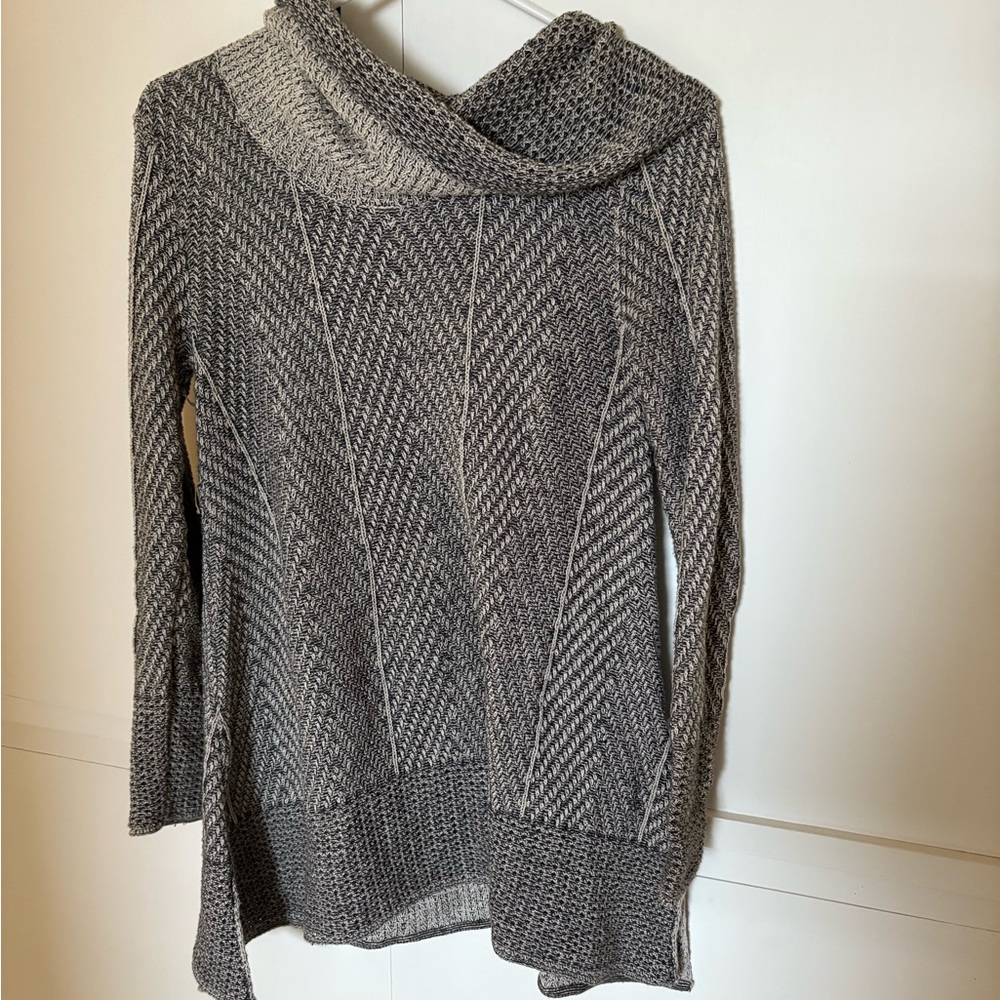 Gray Cowl Neck Sweater